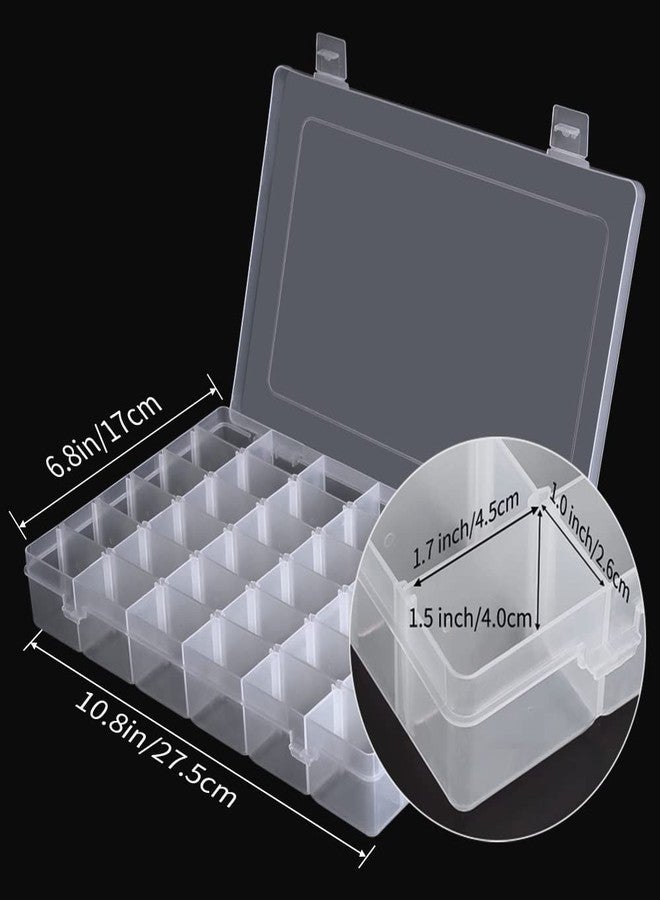 Opret Jewelry Organizer, Plastic Jewelry Box(36 grids) with Adjustable Dividers Earring Storage Containers - Image 2