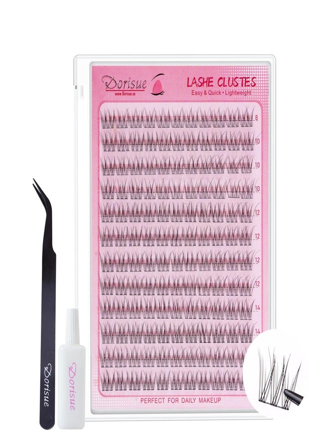 Dorisue 132 Pieces Luxury lash clusters kit - 8-14MM Volume Wide Clusters lash, Premium Precision Tweezers & Professional-Grade Compact Adhesive, High-End Tools for Discerning DIY Lash Artists - Image 1
