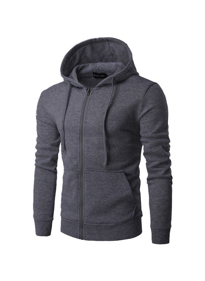 KUYING Hooded Zipper Slim Fit Hoodie Sweatshirt  - Image 1