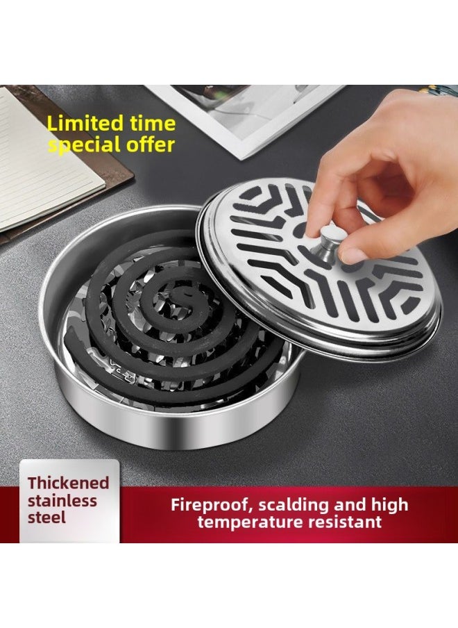 Fireproof Mosquito-repellent Incense Box Household Stainless Steel Mosquito-repellent Incense Tray With Cover Mosquito-repellent Incense Rack Creative Ash Tray Mosquito-repellent Incense Tray-Color:3-pack [durable For 30 Years] - pzsku/ZAAA63DD7421D05228E16Z/45/_/1741676814/2851c792-c91f-4c42-a873-e8456c9b78f6