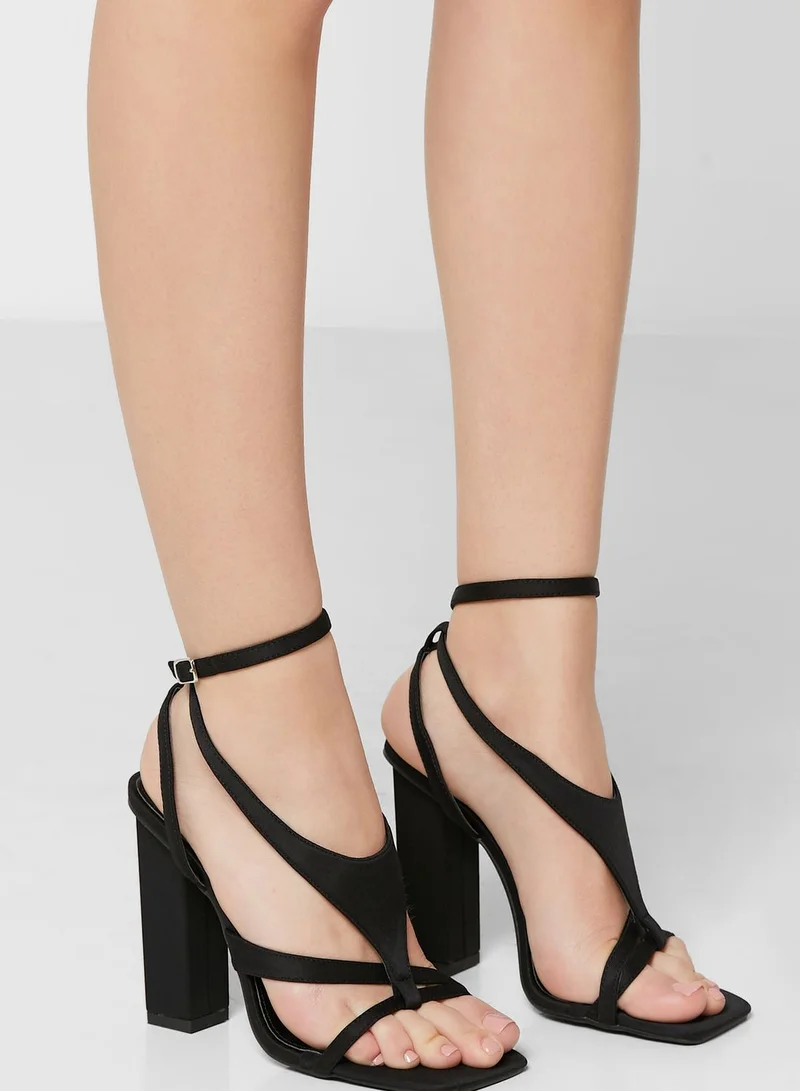 PUBLIC DESIRE Bring It Multi Strap High Heel Sandals
