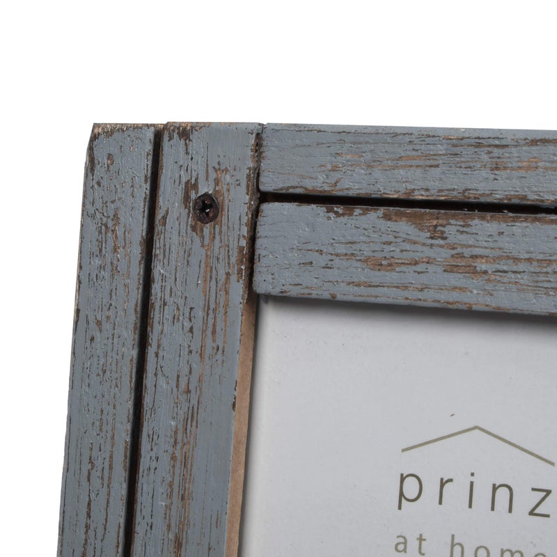 Prinz Homestead 4 x 6 Distressed Wood Frame, Coastal Decor Hand-Distressed Gray Wood Rustic Picture Frame, Two-Way Easel, Can Be Wall-Mounted, 8 x 6.5 x .59 Inches - Image 3