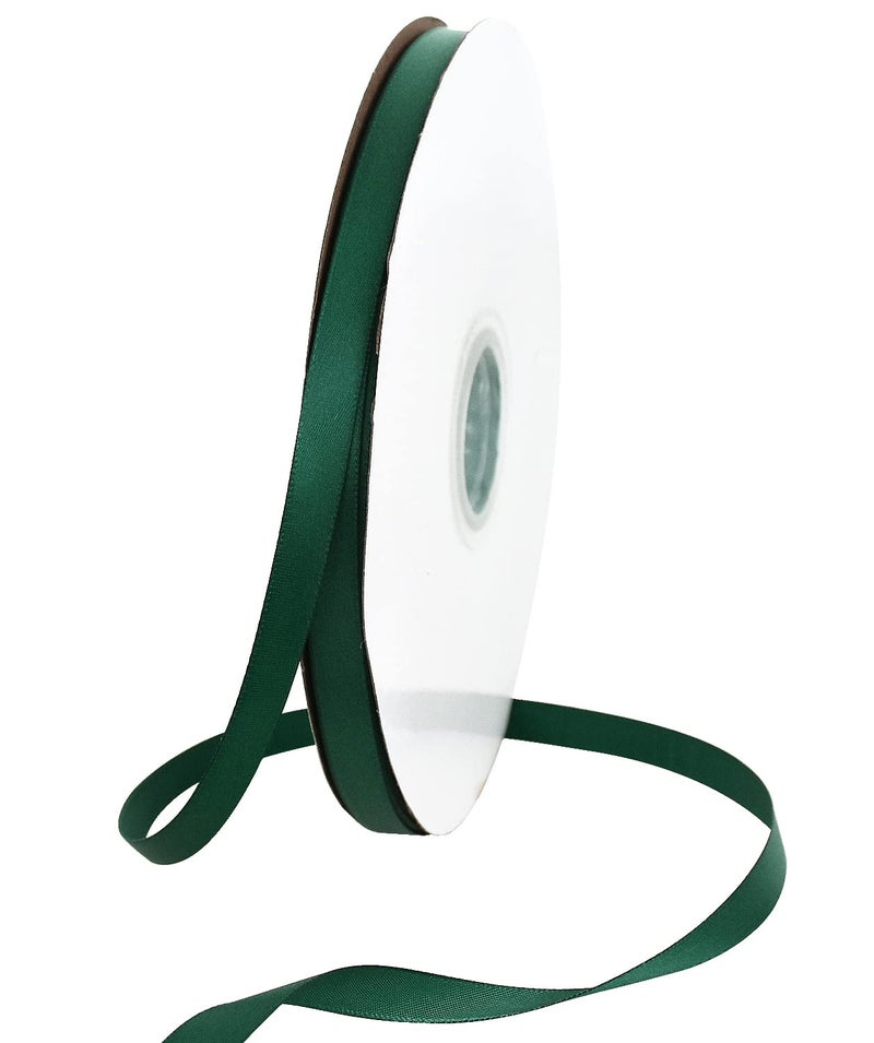 TONIFUL 38 Inch x 100yds Christmas Green Satin Ribbon Thin Solid Fabric Ribbons Roll for Gift Wrapping Invitation Floral Hair Balloons Craft Sewing Party Wedding Decoration Valentines Day Bouquet