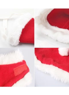 A.M Cat Outfit Dog Outfits Pet Christmas Costume Cat Santa Costume Kitten  Hat with Cloak for small Cat, Kitten, Dog, Puppy  - Image 2
