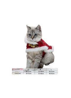 A.M Cat Outfit Dog Outfits Pet Christmas Costume Cat Santa Costume Kitten  Hat with Cloak for small Cat, Kitten, Dog, Puppy  - Image 5
