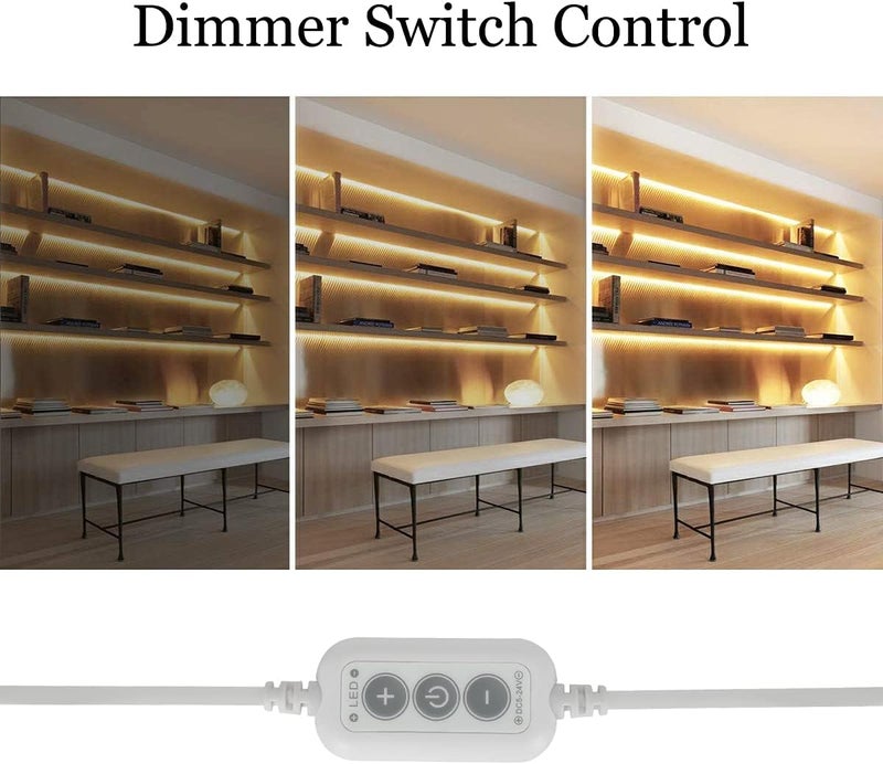 أضواء شريط LED USB 5V من 4.9 أقدام - 480 LED أبيض دافئ 3000K CRI85+ قابل للتعتيم شريط COB LED، 1200 لومن شريط ضوء USB مرن للإضاءة الخلفية للتلفزيون، غرفة النوم، الخزانة، المطبخ، إضاءة DIY - Image 2