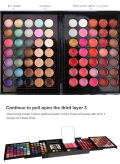 VERONNI 177 color eye shadow lip color powder blusher combination makeup plate facelift makeup set eye shadow plate  - Image 3