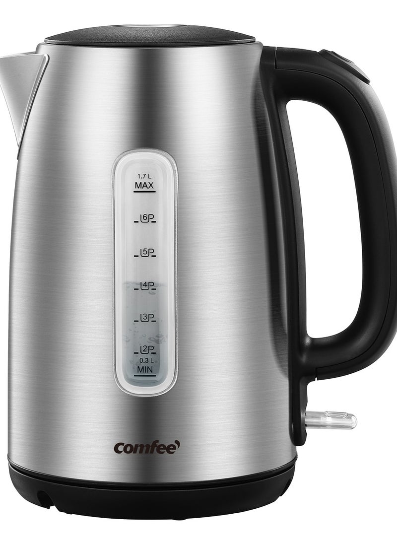 Comfee' Stainless Steel Cordless Electric Kettle. 1500W Fast Boil with LED Light, Auto Shut-Off and Boil-Dry Protection. 1.7 Liter  - Image 2