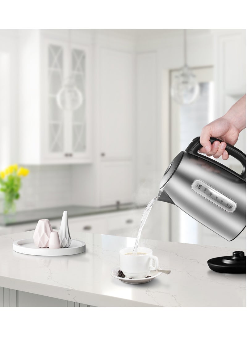 Stainless Steel Cordless Electric Kettle. 1500W Fast Boil with LED Light, Auto Shut-Off and Boil-Dry Protection. 1.7 Liter - pzsku/ZAAA67FA31A5DAECC0E2AZ/45/_/1697164554/d61cb2e9-35a2-49f6-b63f-b80a29175959