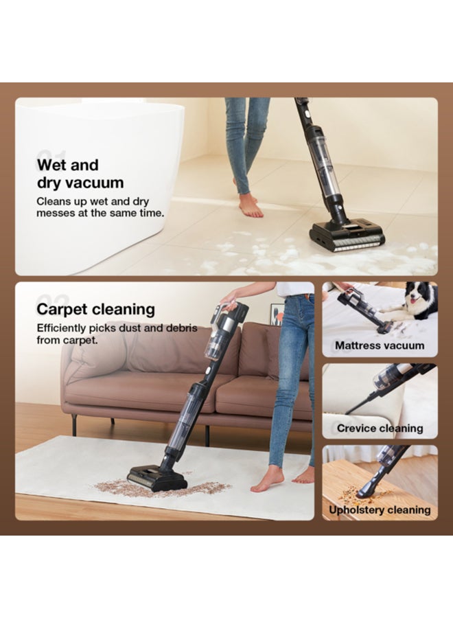 JIMMY PW11 Pro 4-in-1 Cordless Vacuum & Washer, 460W Strong Power, Double Cleaning, Hot Air Fast Dry, LED Screen, For Hard Floor 600 ml 460 W PW11 Pro Black/Silver - Image 5