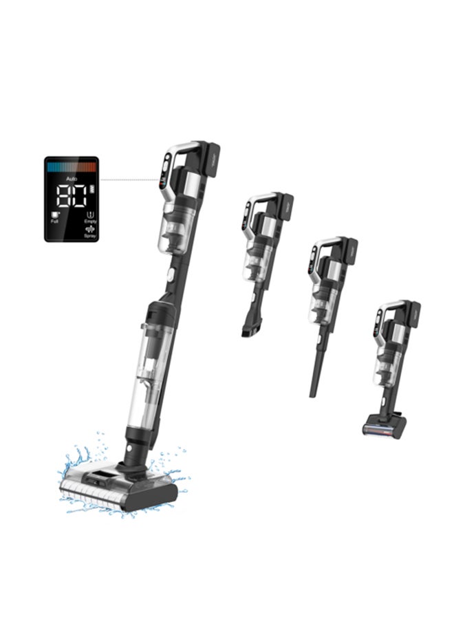 JIMMY PW11 Pro 4-in-1 Cordless Vacuum & Washer, 460W Strong Power, Double Cleaning, Hot Air Fast Dry, LED Screen, For Hard Floor 600 ml 460 W PW11 Pro Black/Silver - Image 1