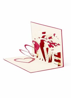 Y&D Valentine's Day Pop Up Card Love Tree Paper Carving Birthday Thank You Anniversary Congratulations All Occasion Couple Men Women With Envelopes  - Image 1