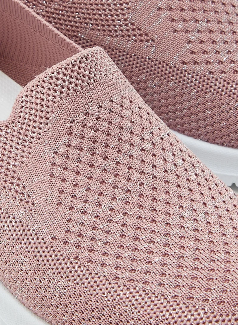 Ginger Knitted Pull On Comfort Walking Sneakers