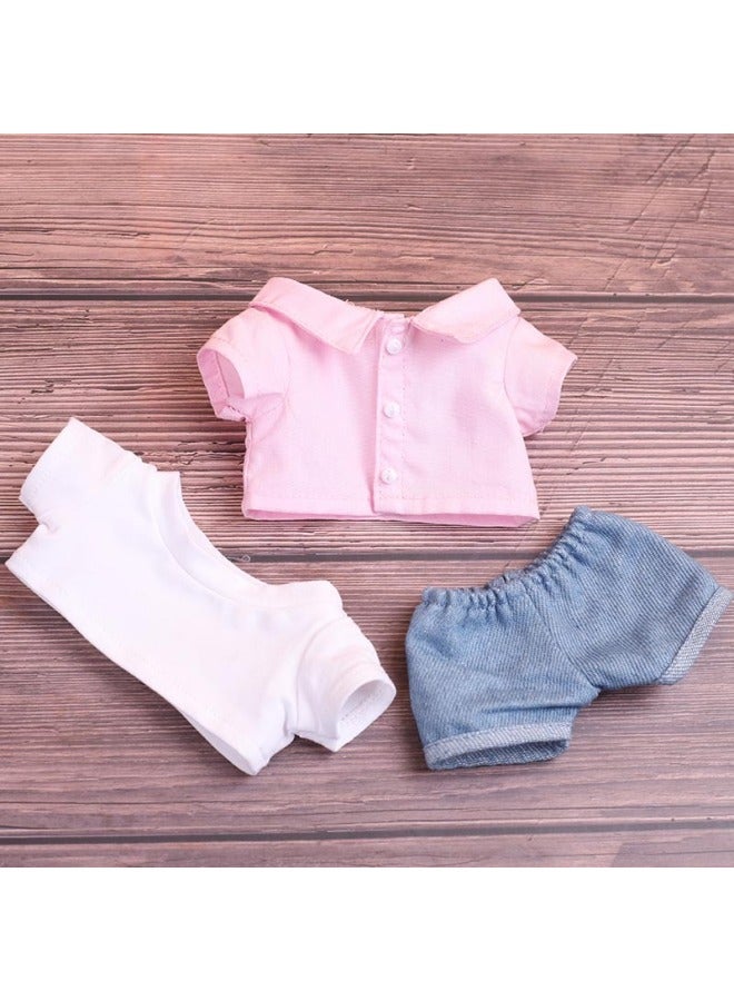 20cm Star Doll Corner Lanchuan Coffee Live Pink Shirt Shirt Cotton Doll Star Same Style Doll-Specifications:20CM-Color:20cm Xiao Zhan Pink Shirt 3-piece Set - Image 1