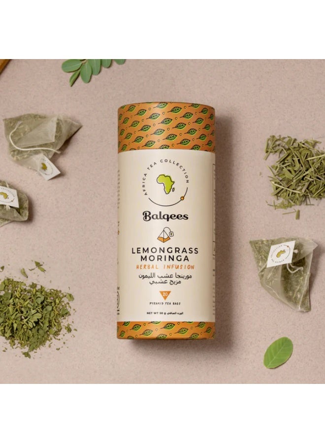 Balqees Lemongrass Moringa Herbal Infusion Tea - Image 1