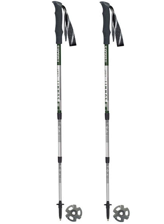 Masters Trekking Poles Summit (Light Green) – AluTech 7075 Aluminum Hiking Poles, Adjustable 110–135 cm (61 cm Collapsed), BS Lock System, Carbide Tips, Lightweight 230g, Ergonomic Palmo Grip, Durable Trekking Poles for Hiking & Outdoor Adventure