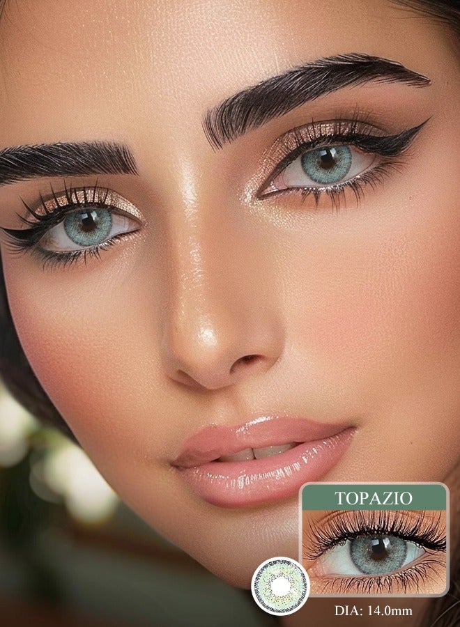 سيدة جديدة عدسات لاصقة ملونة خضراء من فريش ليدي للاستخدام السنوي - Image 1