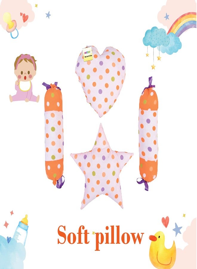 Kwitchy Baby Bed New Born Baby Reversible | Bedding Set | Carry | Cotton | Infants | Products All | Gift | Essentials (0-6 Months) (Orange Mixmatch) - Image 5