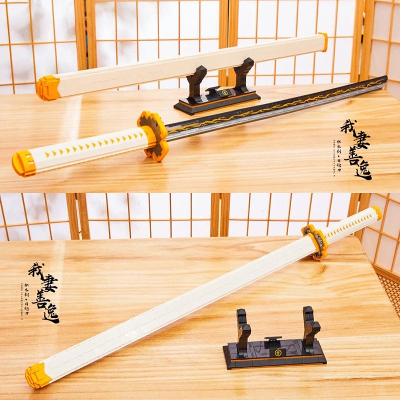 Kravkind 39inch for Sword Building BlockModel, Samurai Sword Set withScabbard and Stand, Best Gift for AnimeFans - Image 5