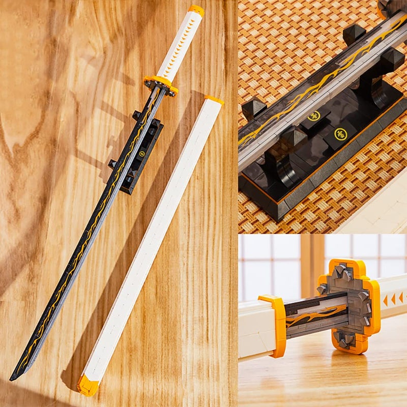 Kravkind 39inch for Sword Building BlockModel, Samurai Sword Set withScabbard and Stand, Best Gift for AnimeFans - Image 4
