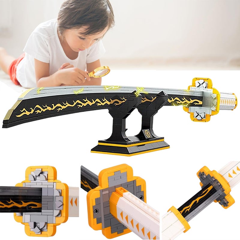 Kravkind 39inch for Sword Building BlockModel, Samurai Sword Set withScabbard and Stand, Best Gift for AnimeFans - Image 3