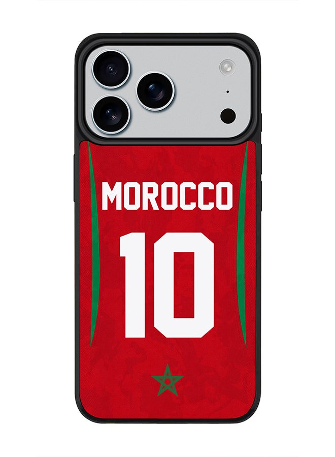 Stylizedd For Apple iPhone 17 Pro Max Case,Slim fit Camera Protection, Shockproof Thin Phone cover  - Football Team Morocco World Cup 2026 - Image 1