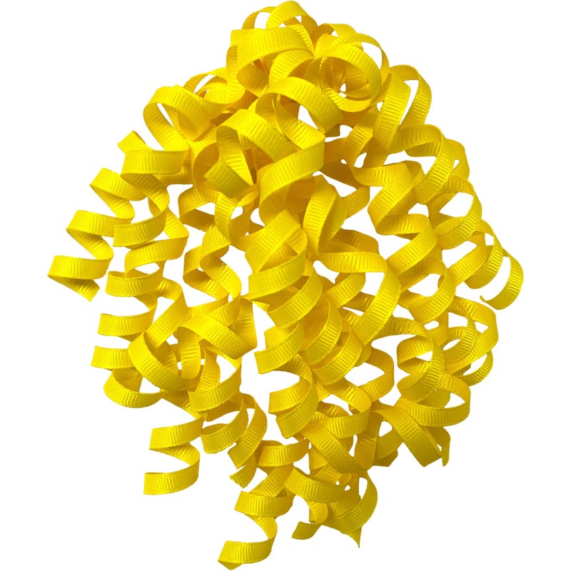 Jillson Roberts 6-Count Self-Adhesive Grosgrain Curly Bows Available in 15 Colors, Yellow - Image 2