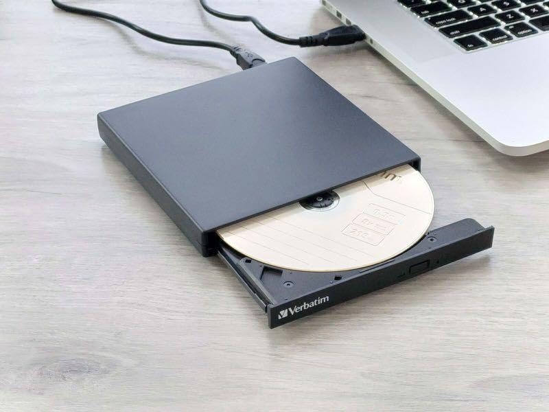 Verbatim 66817 External Slimline CD/DVD Writer USB 2.0 (with USB Cable/Without Power Adapter) - Image 2