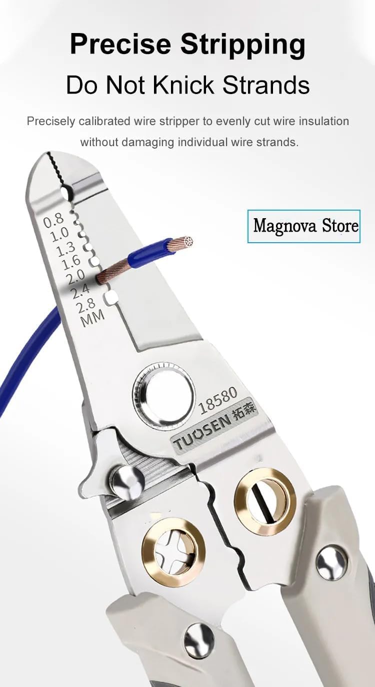 BBD kitchen shop Special Wire Stripper for Electrician Decrustation Pliers Multifunctional wire stripper and cutter wire cutter tool wire cutter stripper wire cutter plier WIRE STRIPPER - Image 4