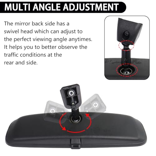 VKVXCLON Interior Rear View Mirror Compatible With Hyundai 11-23 Elantra,Sonata,Santa Fe,Tucson,Veloster,Kia 10-23 Forte,Optima,Forte5,Rio,K5,Sedona,Sportage Sorento,Soul,Day/Night Mirror 851013X100 - Image 4