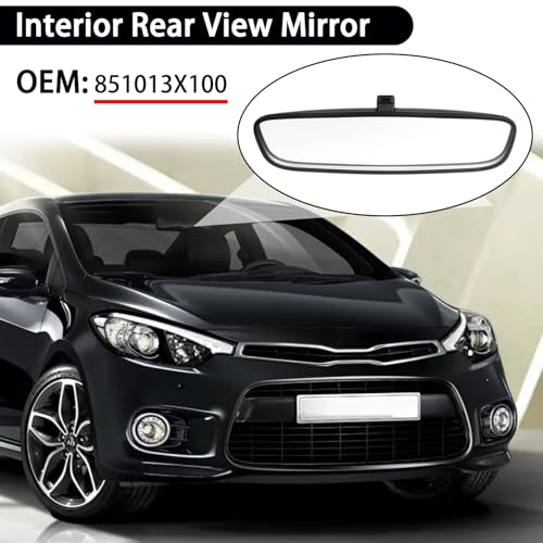 VKVXCLON Interior Rear View Mirror Compatible With Hyundai 11-23 Elantra,Sonata,Santa Fe,Tucson,Veloster,Kia 10-23 Forte,Optima,Forte5,Rio,K5,Sedona,Sportage Sorento,Soul,Day/Night Mirror 851013X100 - Image 3