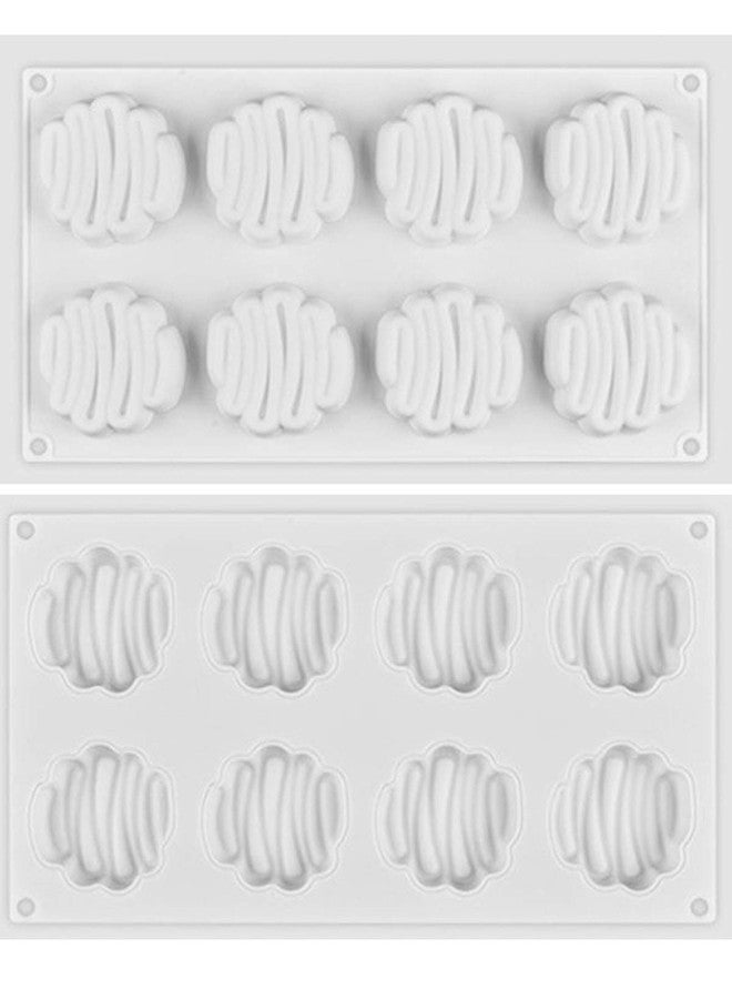 Cake Decor 3D 8 Cavity Spiral Shape Garnishing Cake Molds -Multicolor - Image 1