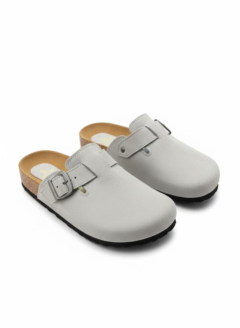 Vbranda Comfortable Mule with side buckle SF-72-GRAY - Image 1