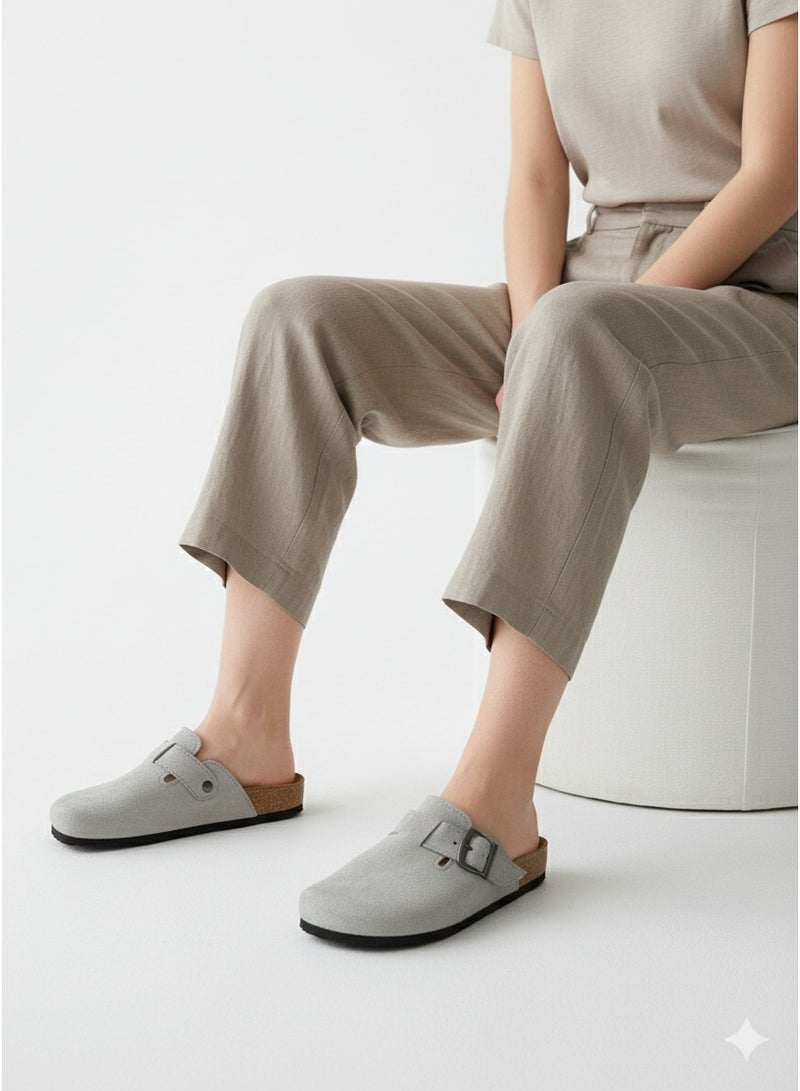 Vbranda Comfortable Mule with side buckle SF-72-GRAY - Image 2