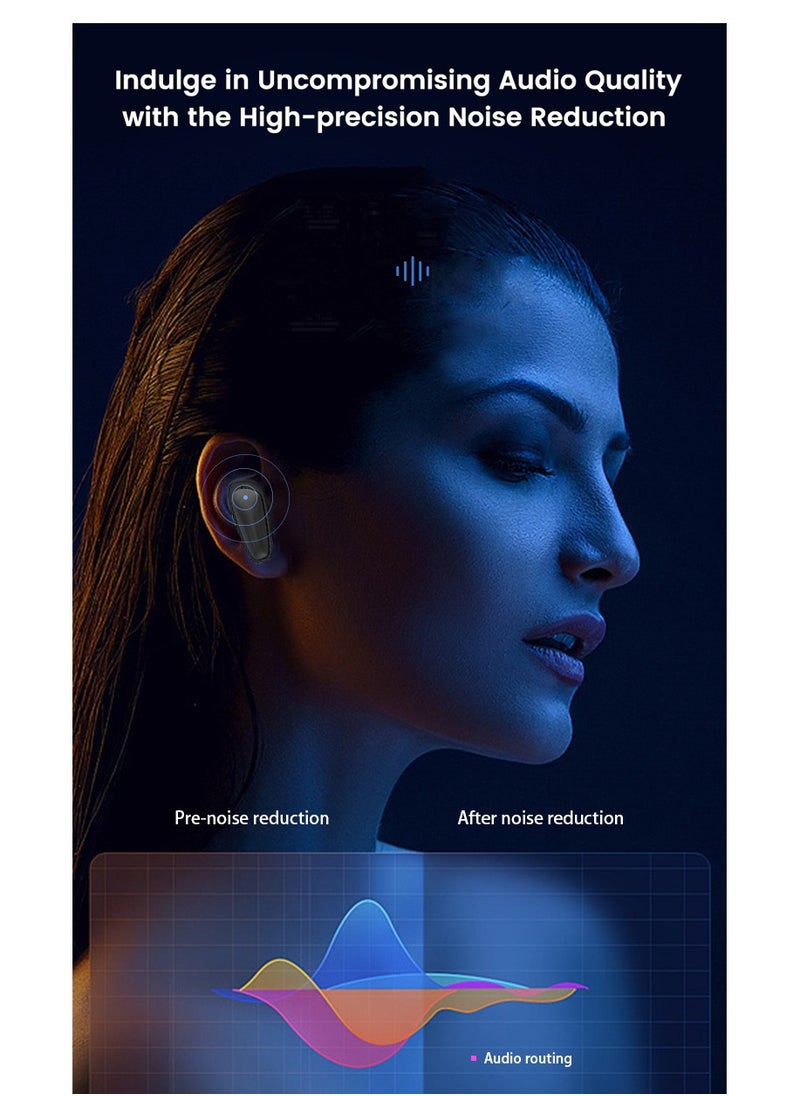 Generic - Professional Smart Translator Earbuds Bluetooth Headphones Wireless Headset Intelligent voice translation Earphones Binaural Simultaneous Translation 144 Languages Translation Black - Image 1