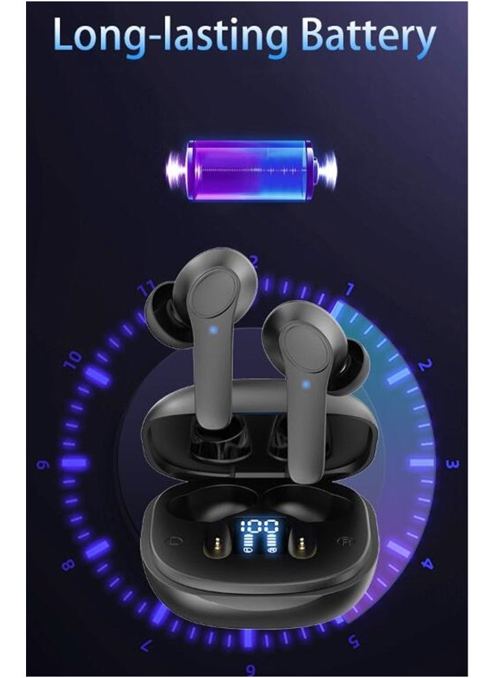 Generic - Professional Smart Translator Earbuds Bluetooth Headphones Wireless Headset Intelligent voice translation Earphones Binaural Simultaneous Translation 144 Languages Translation Black - Image 1