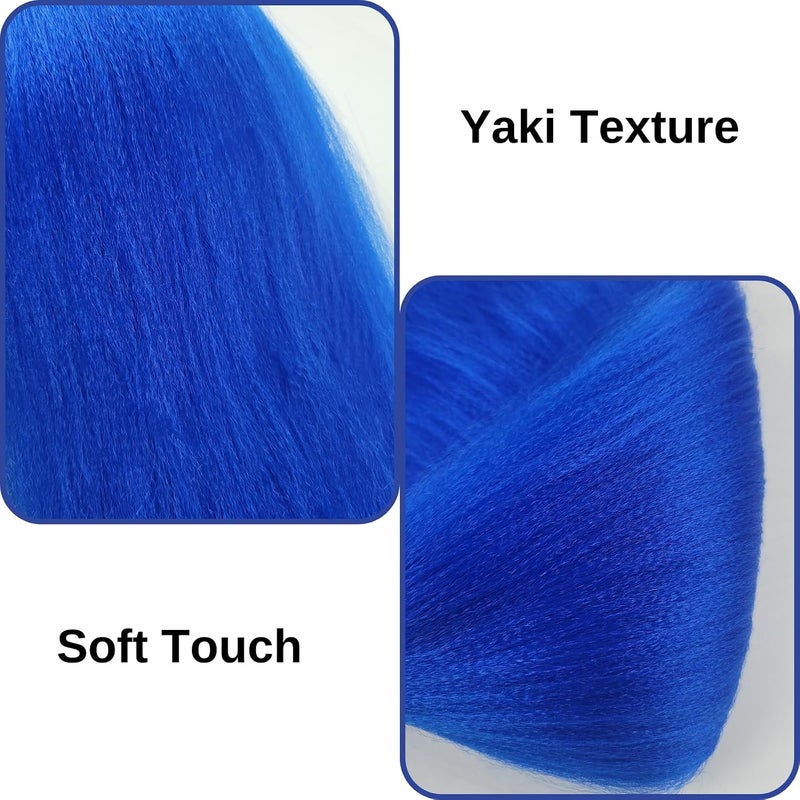 Leticia Blue Braiding Hair Pre Stretched Hypoallergenic Boho Hair for Braiding Crochet Boho Braids ez Braid Synthetic Knotless Curly Deep Wave Braids - Image 5