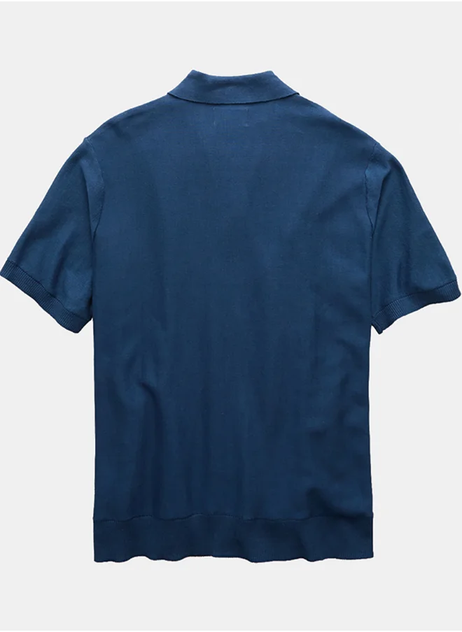 American Eagle AE Button-Up Striped Sweater Polo