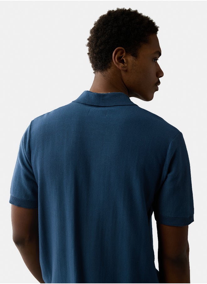 American Eagle - AE Button-Up Striped Sweater Polo - Image 1