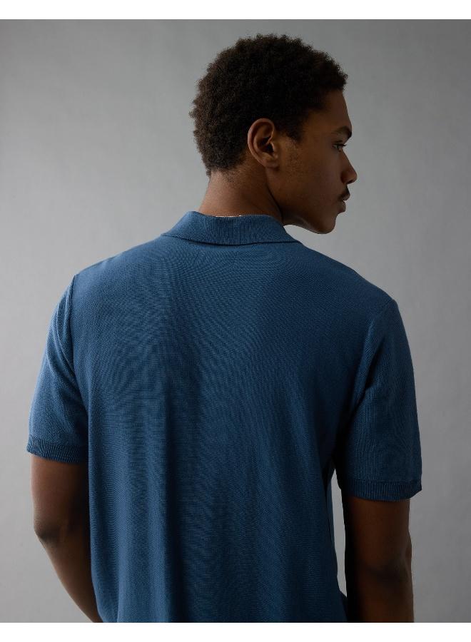 American Eagle AE Button-Up Striped Sweater Polo  - Image 4