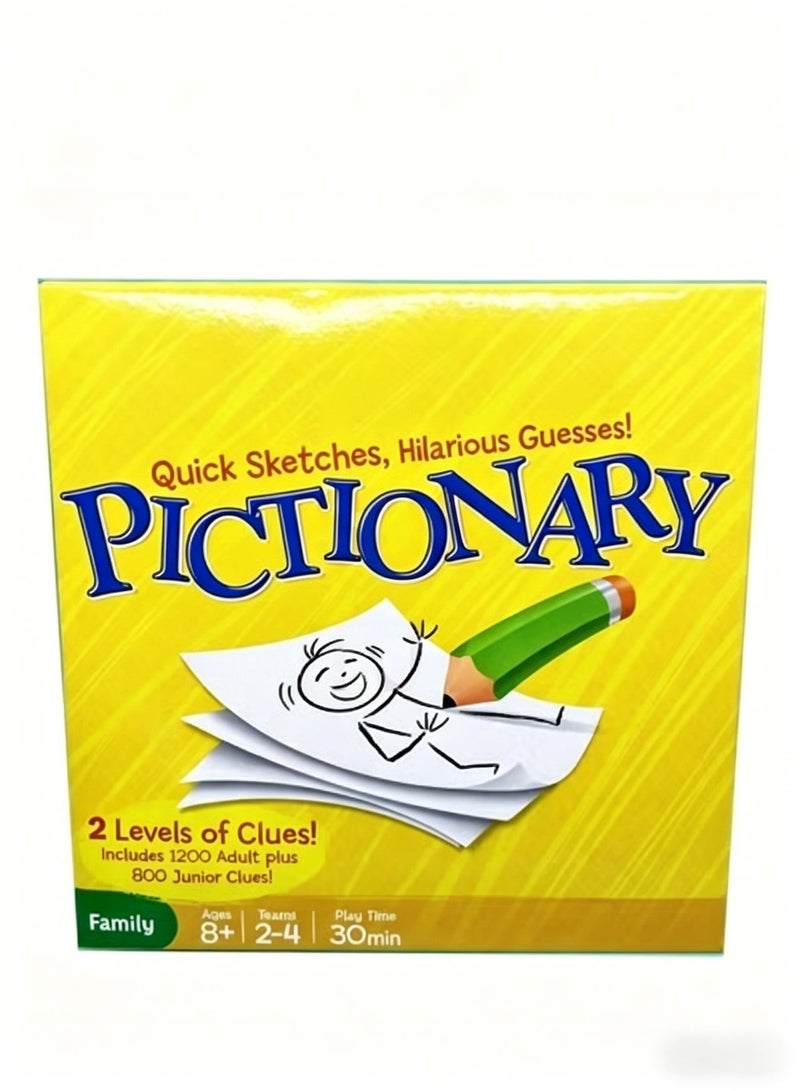 PICTIONARY English Adult Game Party Funny Entertainment English Board Game Adult English Game Guessing And Drawing For Friends Party - Image 1