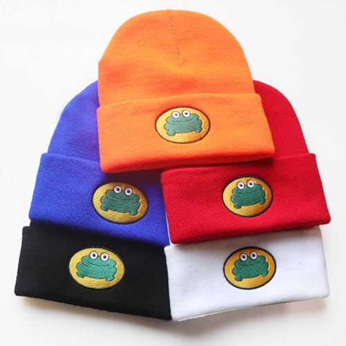 CazDopaM Cute Cartoon TV Parappa The Rapper Frog Knitted Beanie Hats Unisex Fashion (Black) - Image 3