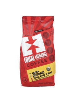 Equal Exchange Equal Exchange, Organic Coffee, Mind Body & Soul, Whole Bean, Medium Roast, 12 oz (340 g)  - Image 1