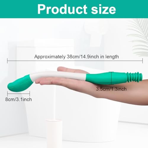 HANNEA® Toilet Aid Bottom Wiper for Elders Long Handle Butt Wiper Tool Convenient Toilet Aids for Wiping Bottom, Wiping Aids for Toileting, One Button Release, Mess Free Toilet Paper Wand - Image 2