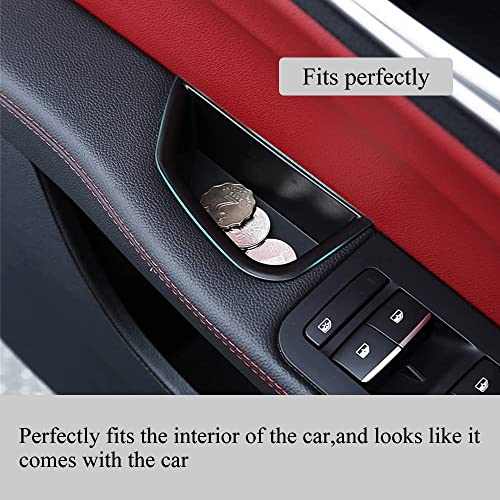 Vesul Front Row Door Side Storage Box Compatible with Alfa Romeo Giulia Sedan 2017-2023 Armrest Phone Container Door Organizer Handle Pocket ABS Tray Inserts Glove Pallet - Image 3