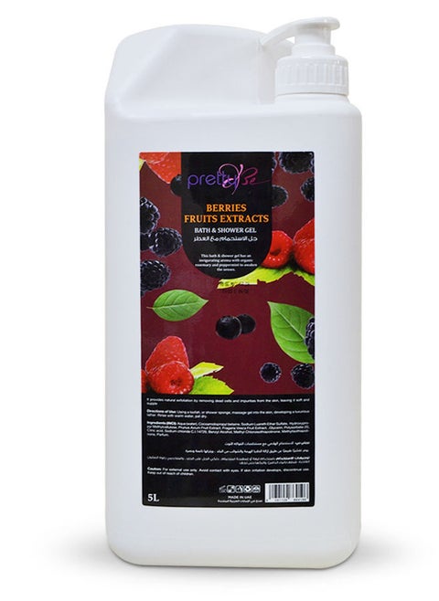 Bath & Shower Gel with Berries Fruits Extracts 5L