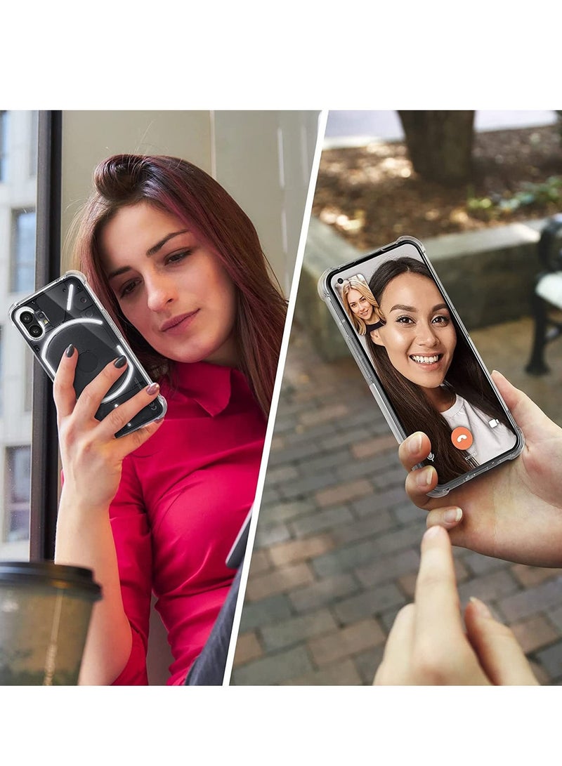 راكسوم جراب شفاف لهاتف Nothing Phone 1 (إصدار 2022)، غطاء ناعم ونحيف، ظهر مرن من مادة TPU، إطار صلب من البولي كربونات، زوايا معززة، خفيف الوزن ومقاوم للصدمات لهاتف Nothing Phone 1 - Image 5