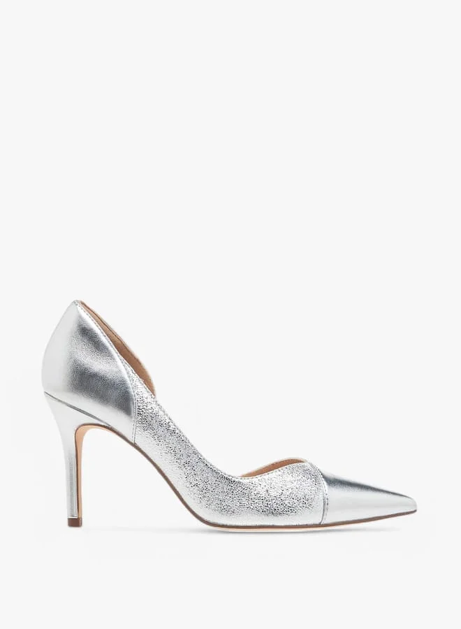 Women's Solid Slip-On Pumps with Stiletto Heels