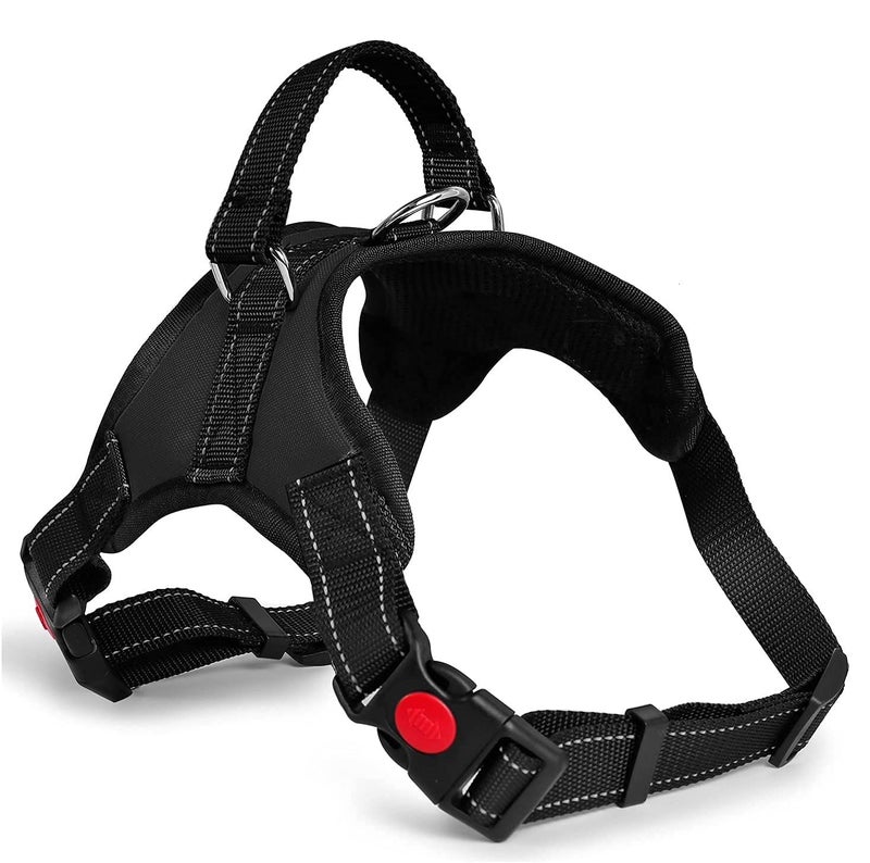 WapaW Cats Dog Harness No Pull With Handle, Reflective Adjustable Vest Harness For Puppy Dog & Cats (Xl) - Black - Image 1