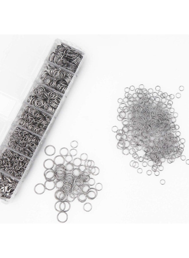1504pcs Open Jump Ring and Lobster Clasps Kit Jewelry Repair Tools Jewelry Making Supplies Kit with Jewelry Making Accessories for Necklace Making Repair (Silver) - Image 4